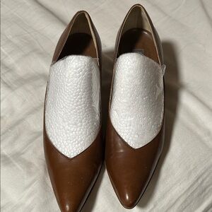 Prevata Brown heeled pumps Size 6.5 All leather made in Italy